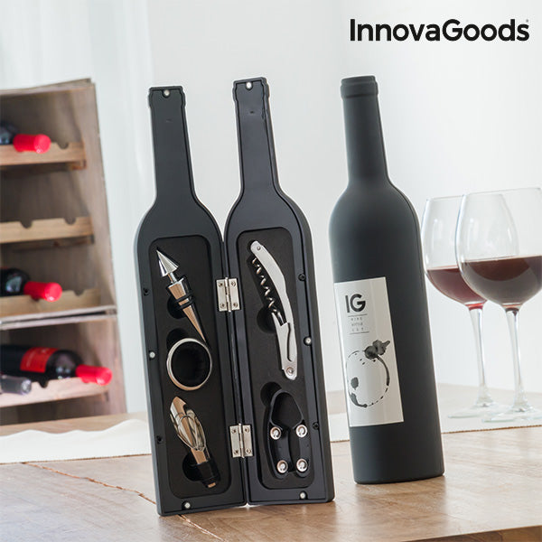 Set De Vino Con Sacacorchos De Rosca Y Accesorios Vinstand Innovagoods 5  Piezas con Ofertas en Carrefour