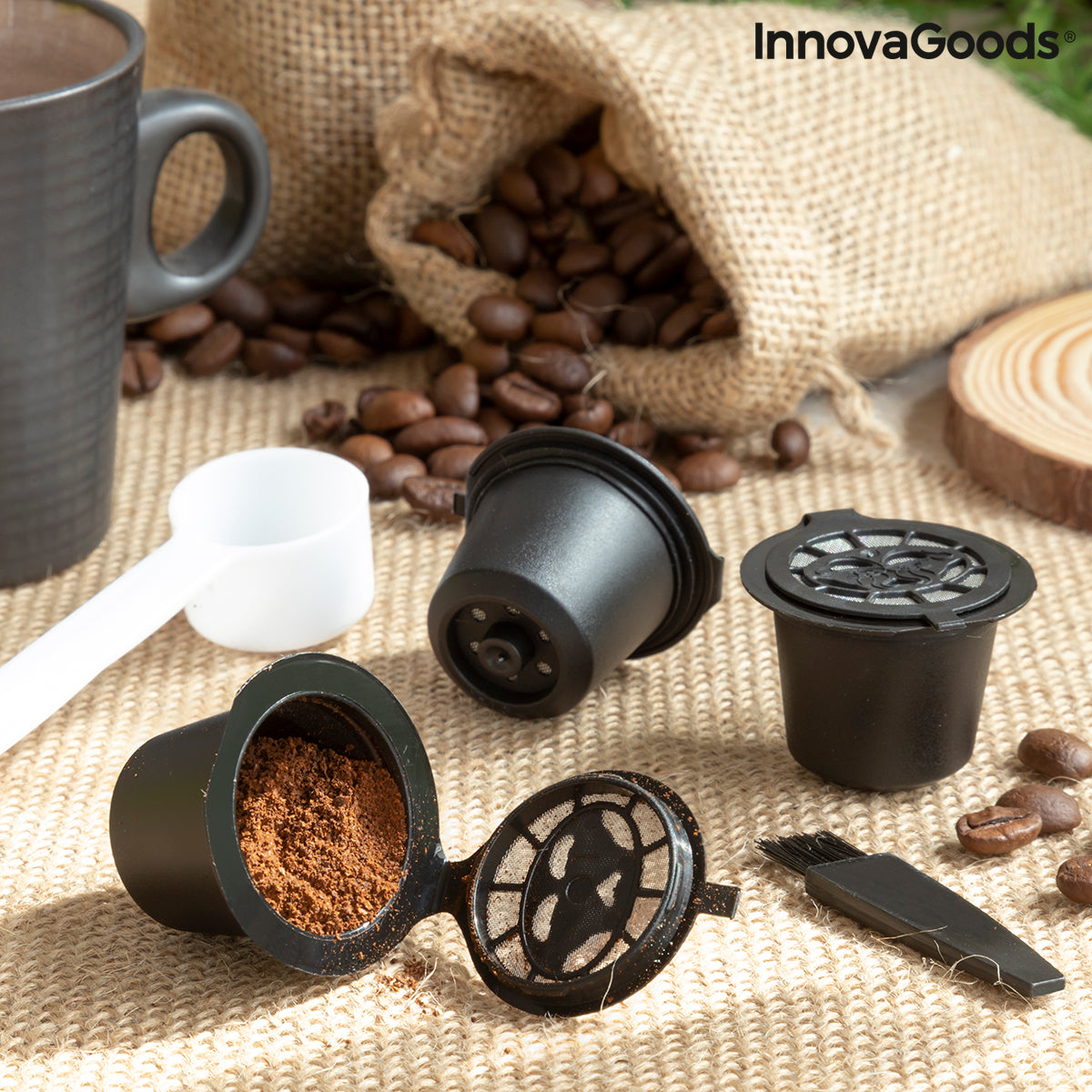 3pcs Capsules de café réutilisables, filtres à café écologique, dosettes  rechargeables HS890 - Capsule café - Achat & prix