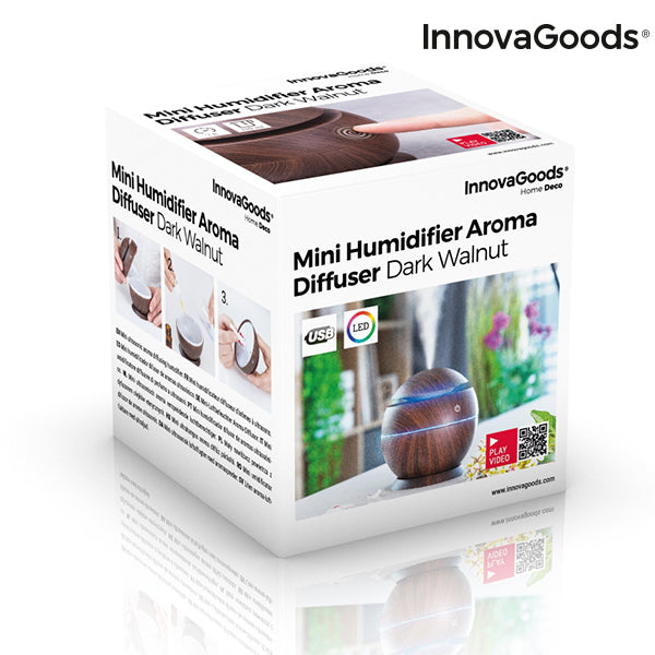 Humidificador Difusor De Aromas Led Wooden-effect Innovagoods