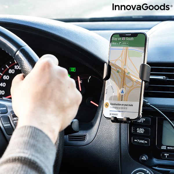 Chargeurs usb pour voiture moderne support pour téléphone portable avec  chargeur de voiture sans fil wolder innovagoods - Conforama