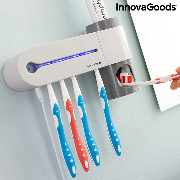 InnovaGoods - Dispensador de pasta dental y soporte