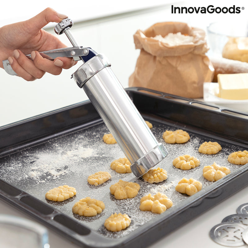 Cool Cook Cookie Press Machine Stainless Steel Biscuit Extruder