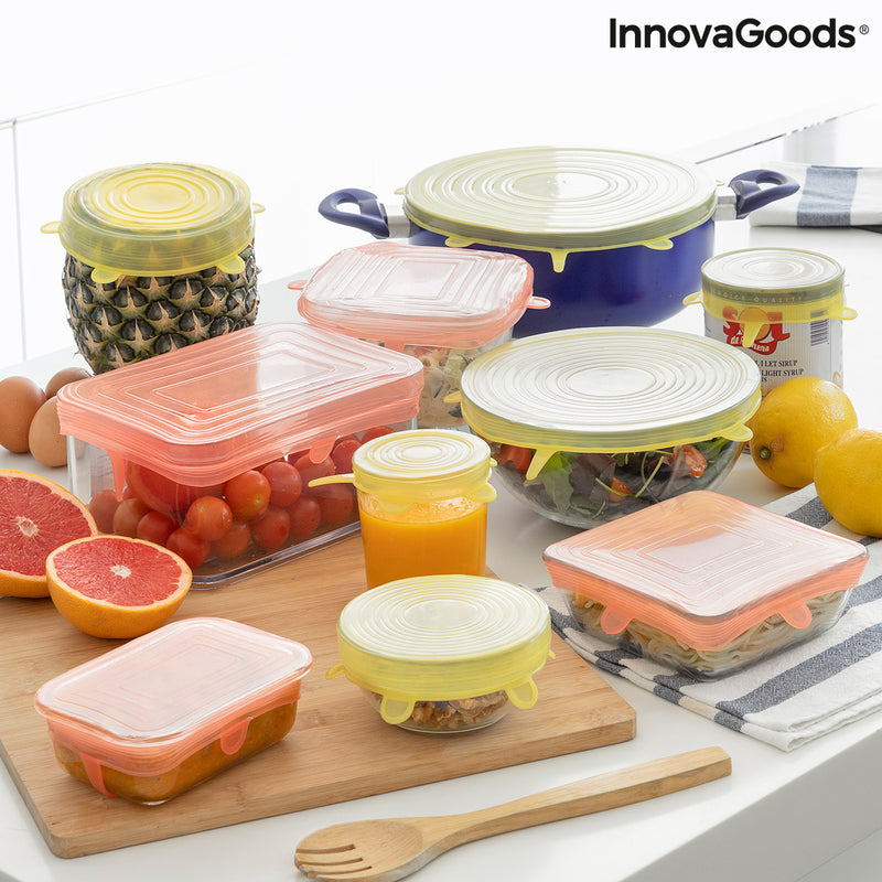 Set de 10 Tapas de Cocina Reutilizables y Ajustables Lilyd InnovaGoods –  InnovaGoods Store