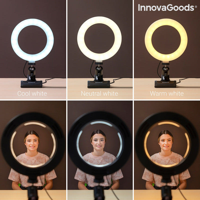 Ring Light Selfie con Pinza di Supporto Lumahoop InnovaGoods – InnovaGoods  Store