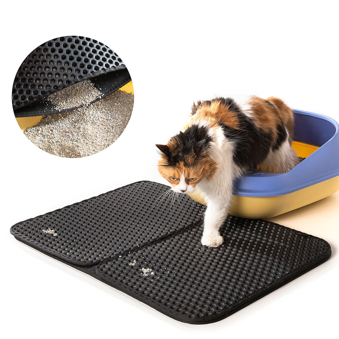 New double layer cat litter mat best sale