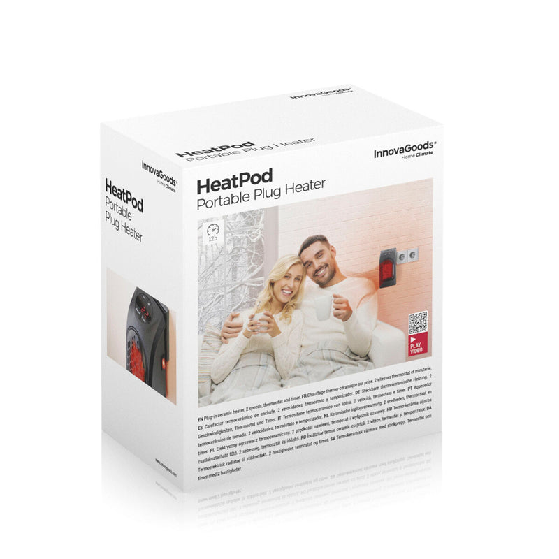 InnovaGoods Heatpod Calefactor Termocerámico de Enchufe 400W