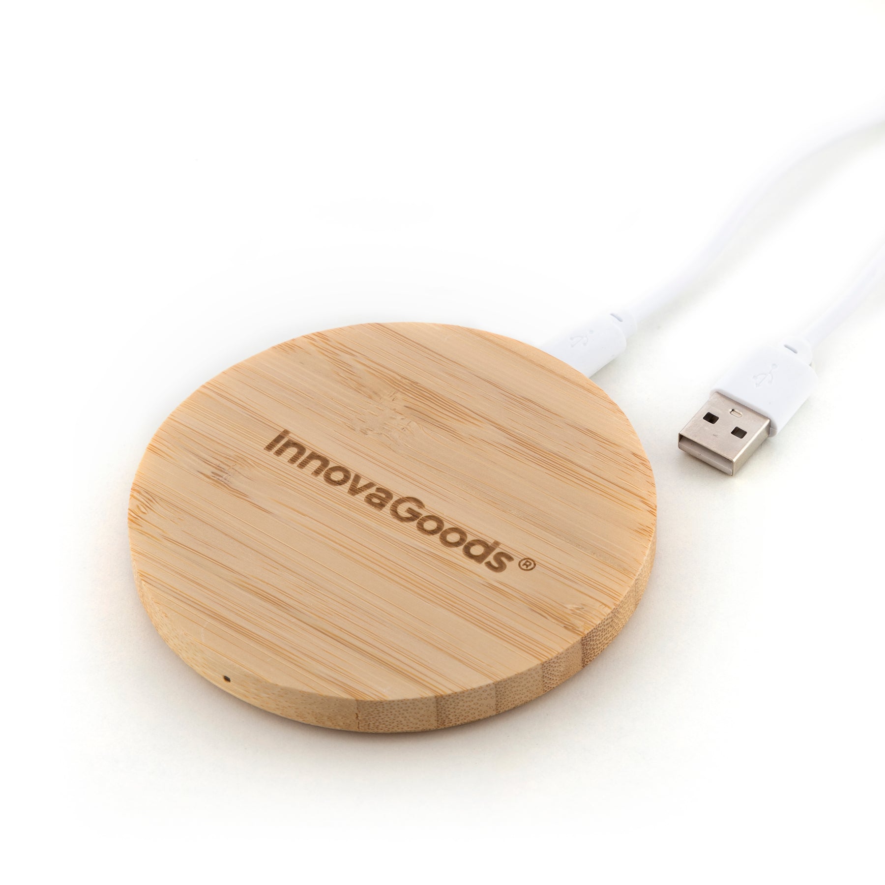 InnovaGoods - Cargador inalámbrico con soporte-organizador y Lámpara LED USB 5 en 1 DesKing