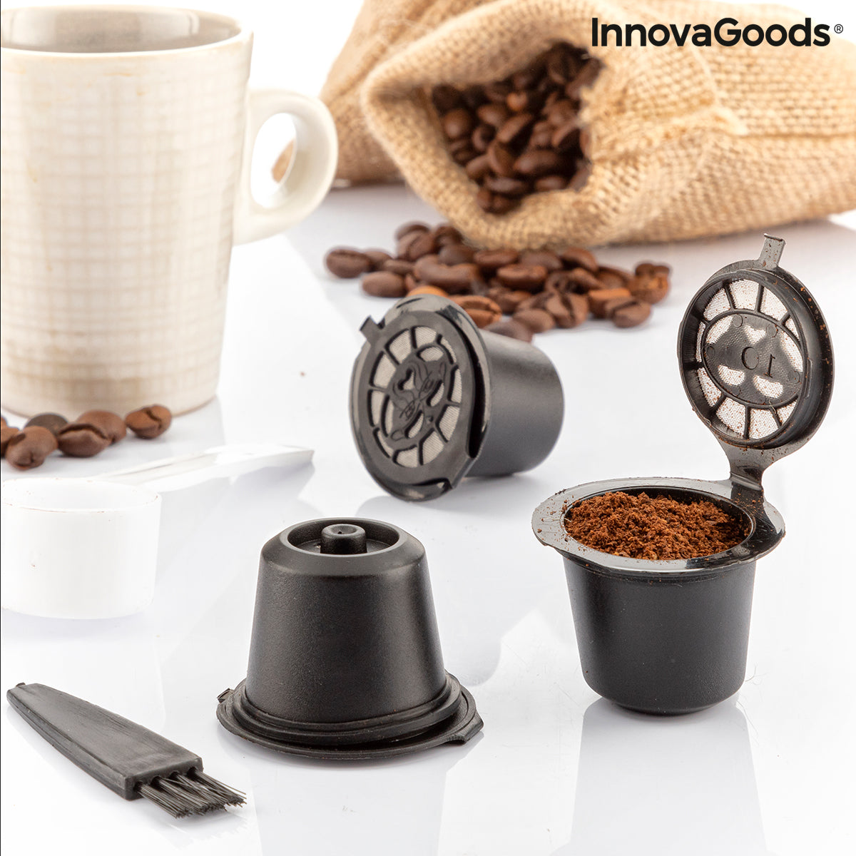 3pcs Capsules de café réutilisables, filtres à café écologique, dosettes  rechargeables HS890 - Capsule café - Achat & prix